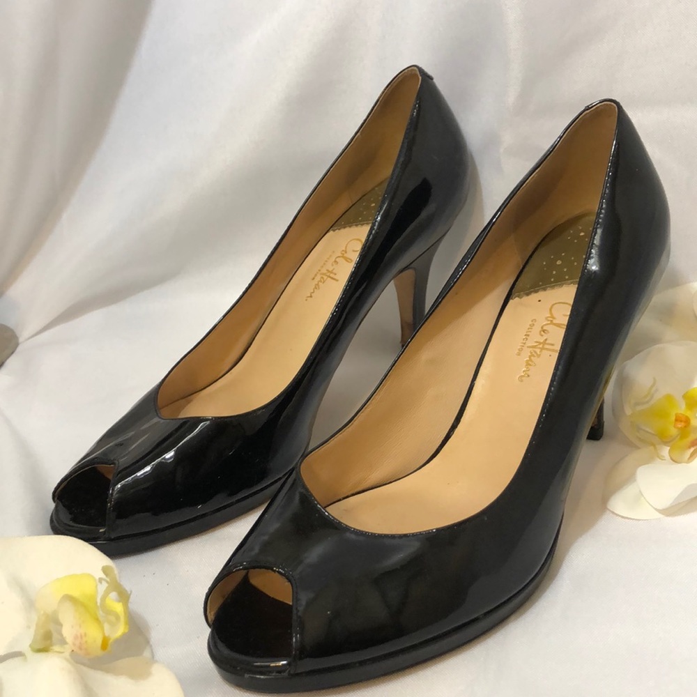 NikeAir Cole Haan Patent Leather Peep Toe